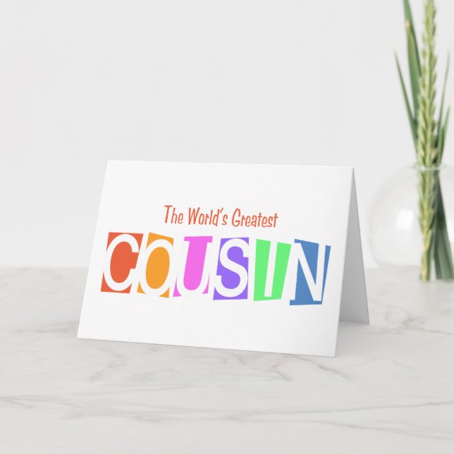 Carte Le plus grand cousin du monde rétro (Devant)