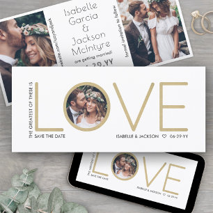 Carte Le plus grand de ces amour 3 Photo Mariage Unique