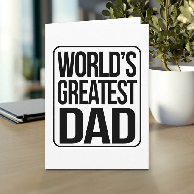 Carte Le plus grand papa du monde - simple et simple (Custom Greeting Card with Photo)