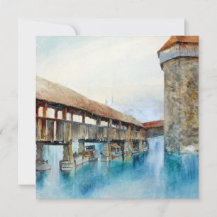 Carte Le pont de la Chapelle à Lucerne (Suisse)