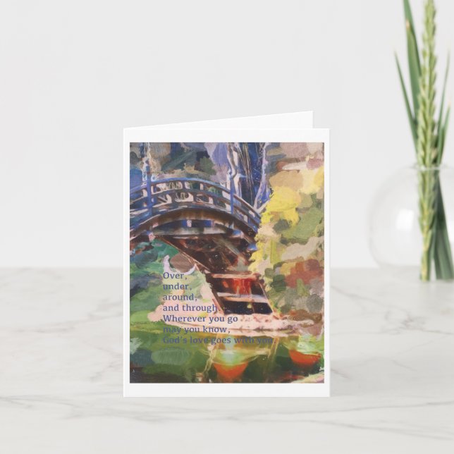 Carte Le Pont qui bénit l'Carte pour notes d'amour de Di (Devant)