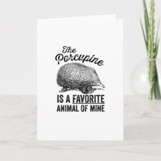 Carte Le porc-épic est l'un de mes animaux préférés
