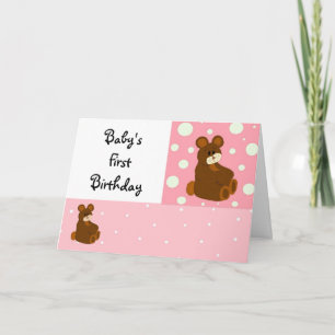 Carte Le premier anniversaire du bébé