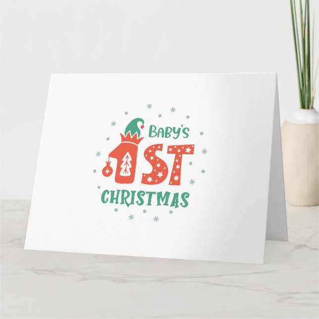 Carte Le premier Noël de bébé  (Devant)