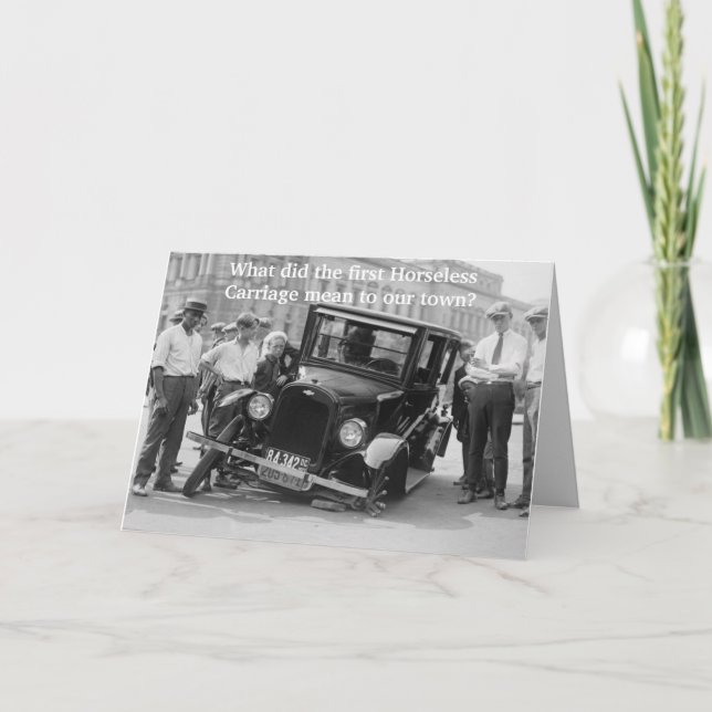 Carte Le premier transport sans cheval (Devant)