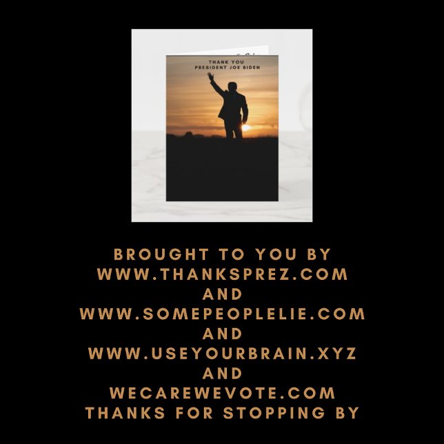 Carte Le président Merci Joe Biden (Créateur téléchargé)