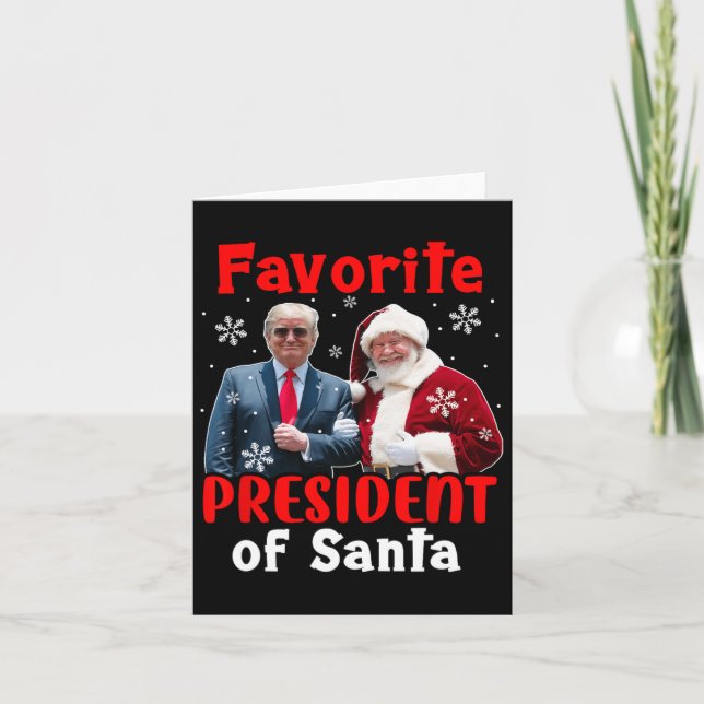 Carte Le Président Préféré De Père Noël Christmas Fière  (Devant)