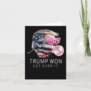 Carte Le président Trump rose drôle avec le drapeau amér