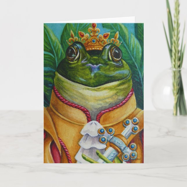 Carte Le Prince des Grenouilles avec l'art de l'aquarell (Devant)