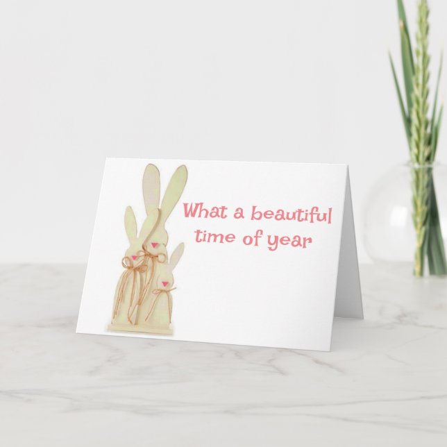 CARTE LE PRINTEMPS EST ENTENDU/PÂQUES EST PRÈS (Devant)
