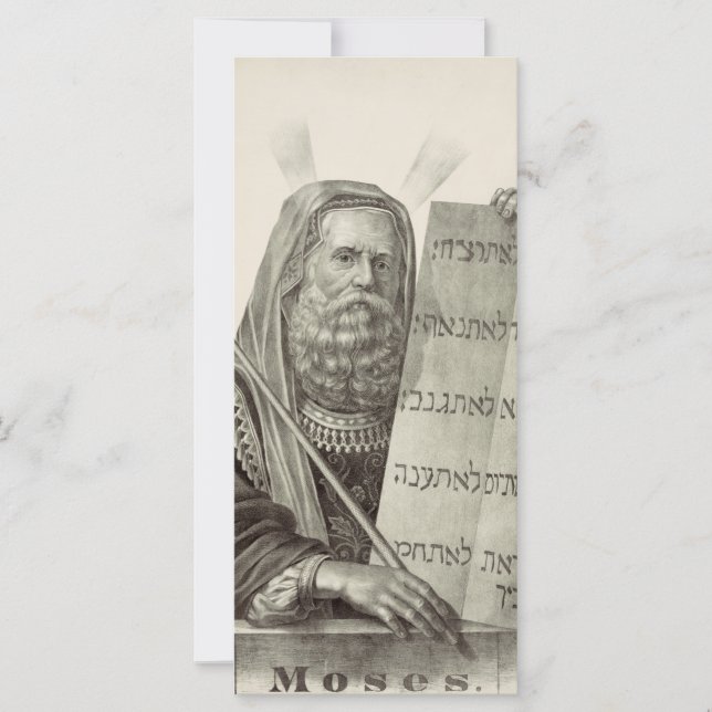 Carte Le prophète Moïse avec les tablettes de la loi (Devant)
