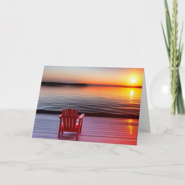 Carte Le quai Sunrise Lake Pour La Sympathie (Devant)