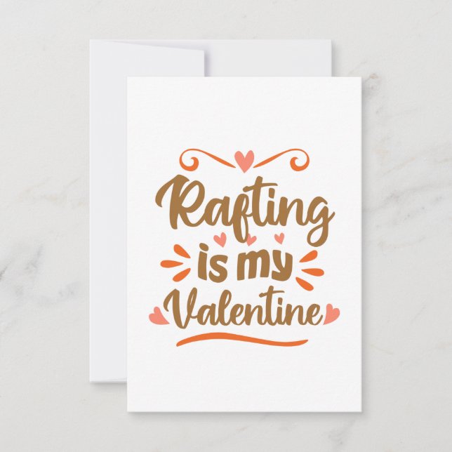 Carte Le rafting est mon Valentin Cadeau drôle de la Sai (Devant)