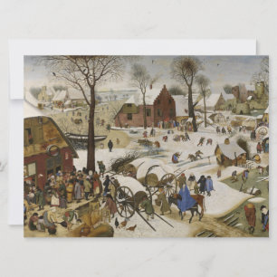 Carte Le recensement à Bethléem (par Pieter Bruegel)