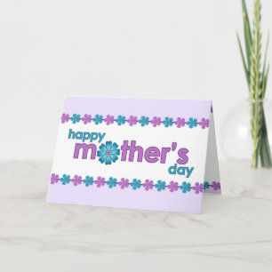 Carte Le ressort pourpre du jour de mère fleurit la