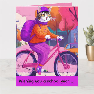 Carte Le retour à l'école de Jazzy Kitty