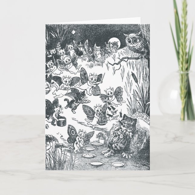 Carte Le rêve de Kitty de Fairyland, Louis Wain (Devant)