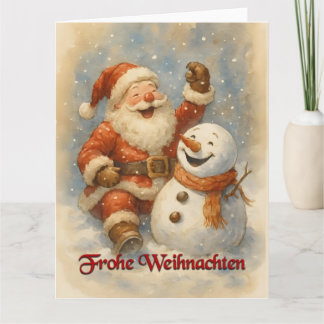 Carte Le rire de Santa dans la magie hivernale
