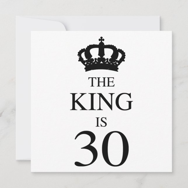 Carte Le Roi A 30 Ans (Devant)