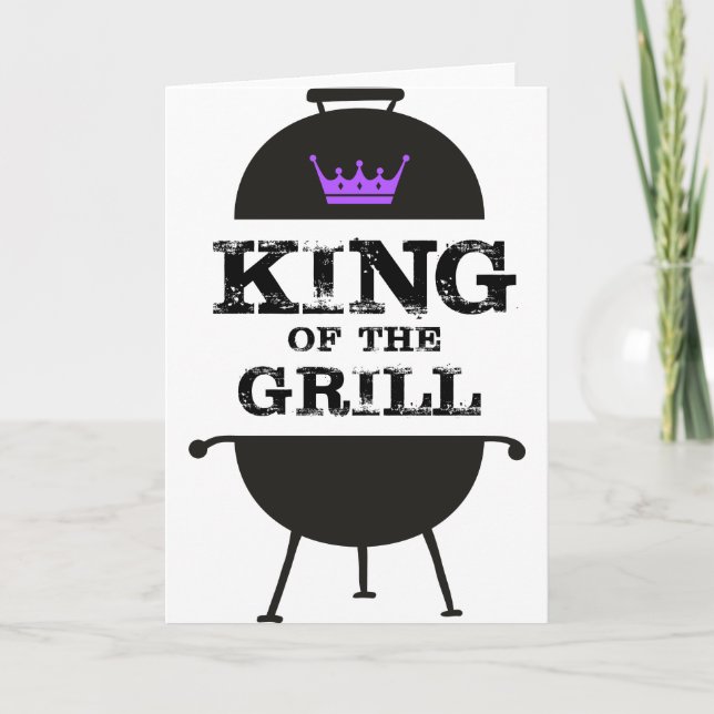 Carte Le Roi Du Grill, Couronne Noire Violette (Devant)