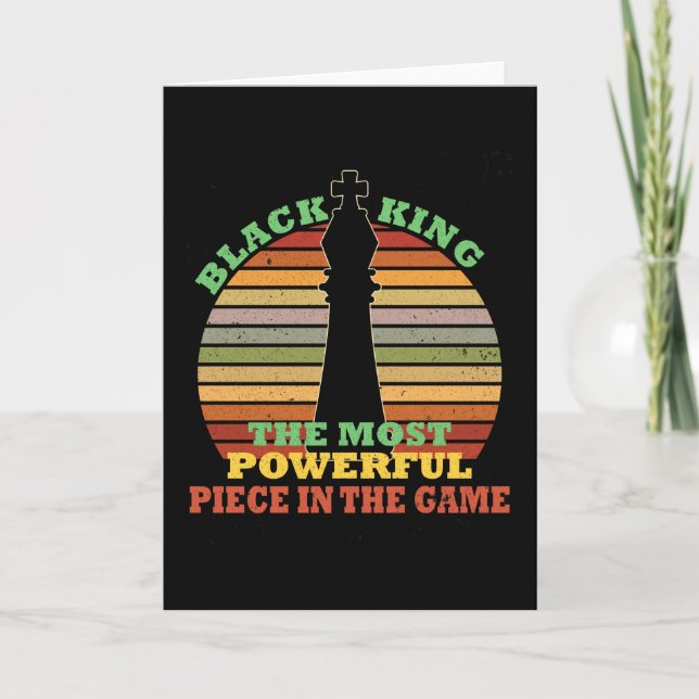 Carte Le Roi Noir Le Pièce Le Plus Forte Du Jeu (Devant)
