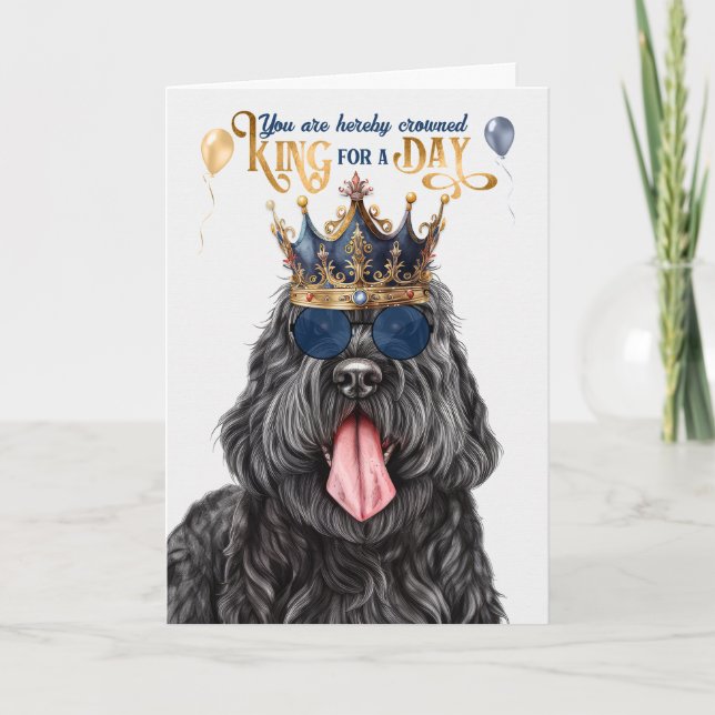 Carte Le roi Terrier russe noir pour un jour d'anniversa (Devant)