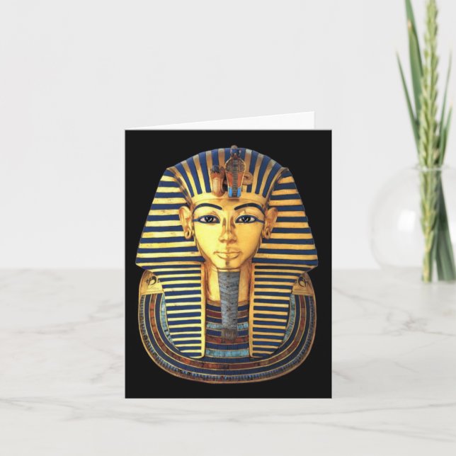 Carte Le roi Toutankhamon, Masque d'or, Pharaon égyptien (Devant)