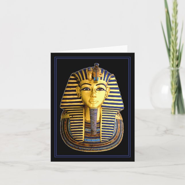 Carte Le roi Toutankhamon, Masque d'or, Pharaon égyptien (Devant)