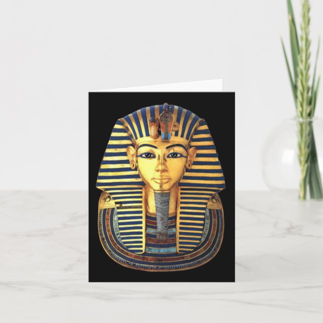 Carte Le roi Toutankhamon, Masque d'or, Pharaon égyptien (Devant)