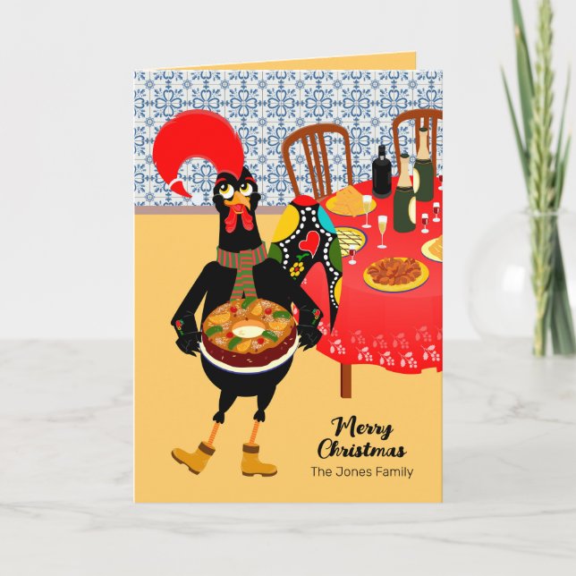 Carte Le Rooster Portugais aime le gâteau du roi (Devant)