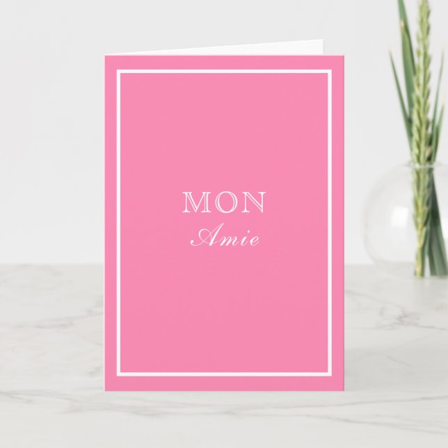 Carte Le rose mon ami inspiré par le designer (Devant)