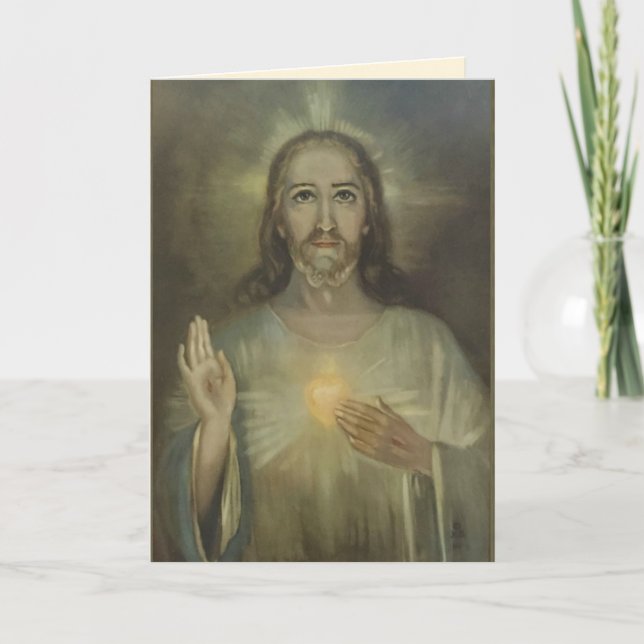 Carte Le Sacré Coeur de Jésus Miraculeux vierge (Devant)