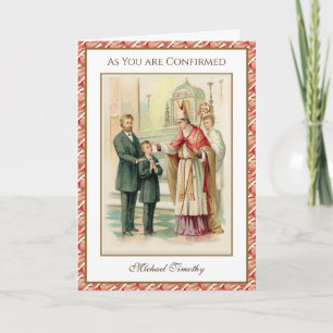 Carte Le sacrement religieux Confirmation Garçon catholi