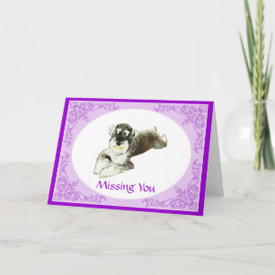 Carte Le Schnauzer vous manquant cardent