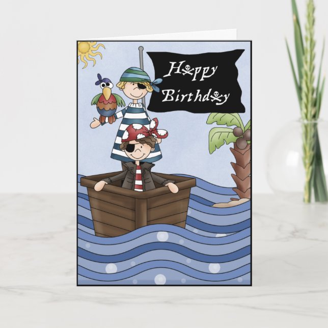 Carte Le scorbut pirate la salutation d'anniversaire (Devant)