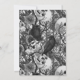 Carte Le secret de Raven. Illustration gothique sombre e