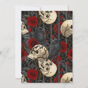 Carte Le secret de Raven. Illustration gothique sombre e