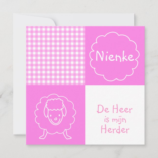 Carte Le Seigneur est mon Herder, petite fille. (Devant)