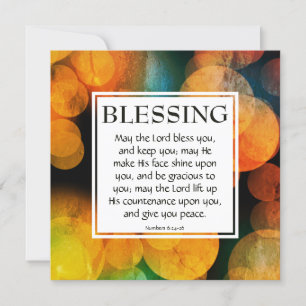 Carte LE SEIGNEUR VOUS BLESSE Numéros 6:24-26