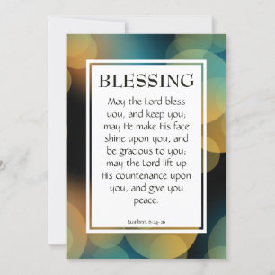 Carte LE SEIGNEUR VOUS BLESSE Numéros 6:24-26