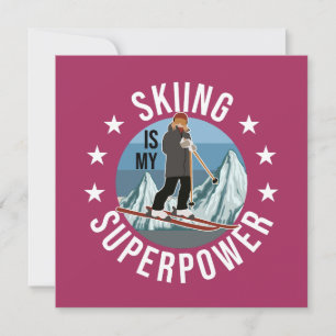 Carte Le Ski Est Ma Superpuissance