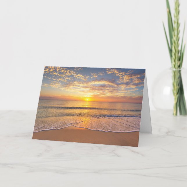 Carte Le soleil du matin en bord de mer (Devant)