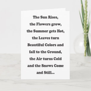 Carte Le soleil se lève - Message à l'intérieur