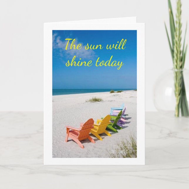 CARTE LE "SOLEIL SERA CLAIR" SUR VOTRE "ANNIVERSAIRE" (Devant)