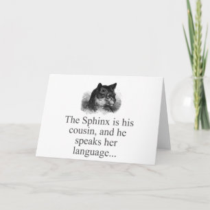 Carte Le Sphynx Est Son Cousin