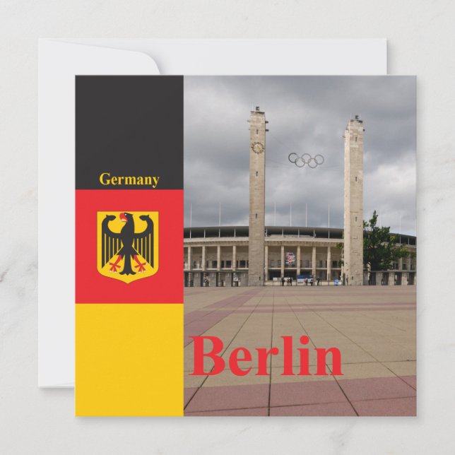 Carte Le stade de Berlin en Allemagne (Devant)