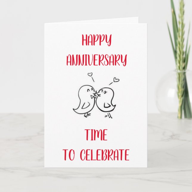 CARTE LE TEMPS DE "KISS" - C'EST NOTRE "ANNIVERSAIRE" (Devant)