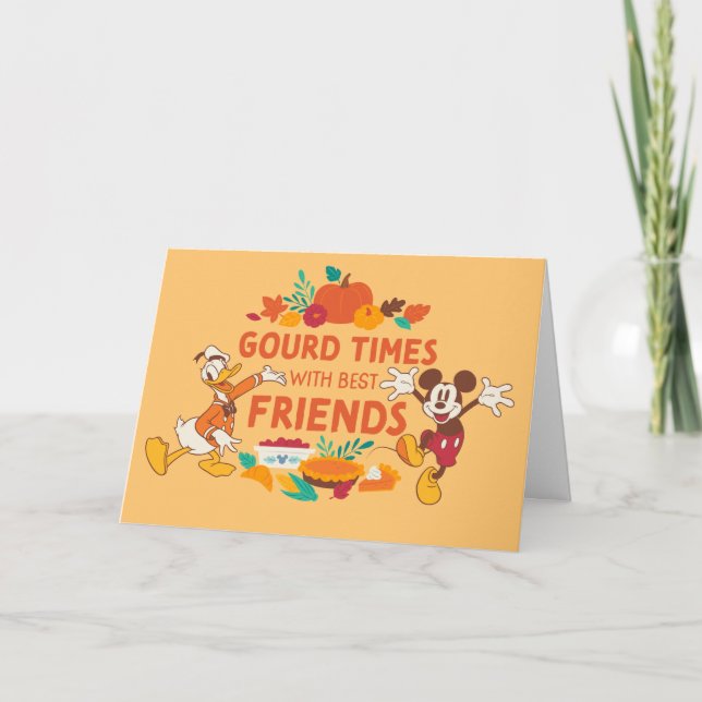 Carte Le temps des courges avec Donald et Mickey (Devant)