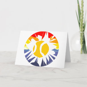 Carte Le tennis se brise à travers le mur