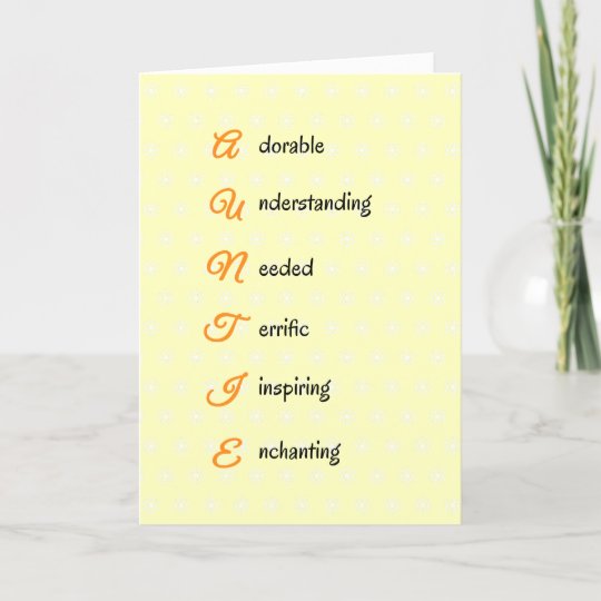 Carte Le Texte D Anniversaire De Tante Fleurit L Orange Zazzle Ca